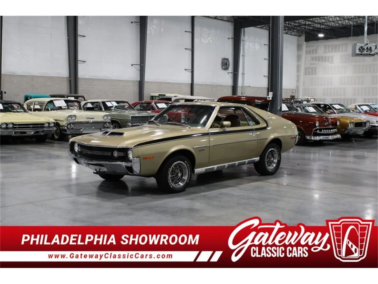 AMC AMX 1969 orange Big Bad de trois quarts avant